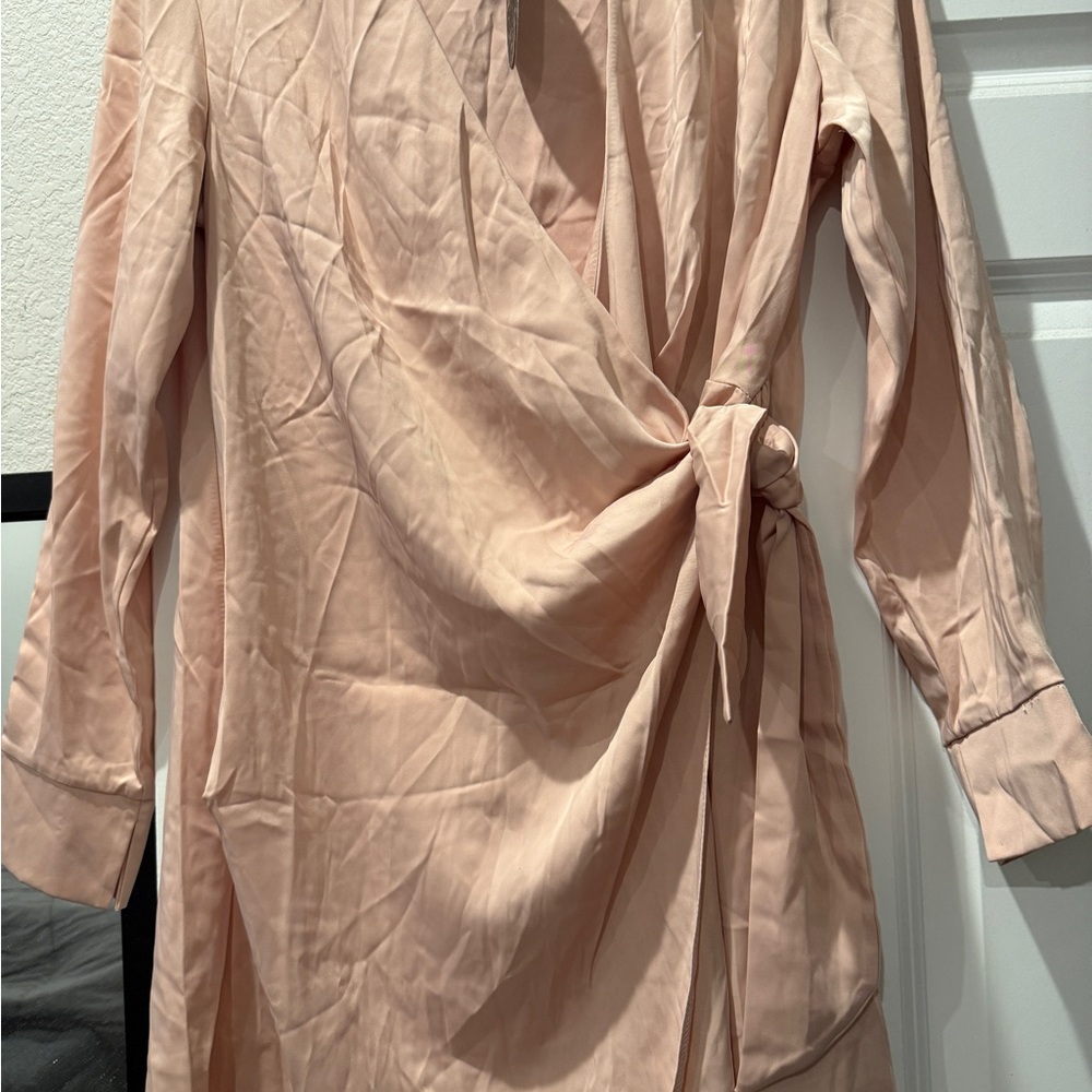 Elegant Long Sleeve Pink Dress